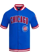 Chicago Cubs Pro Standard Blue Button Down Official MLB Classic Jersey