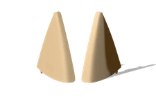 Door Mirror Triangle Covers - MB R129 96-02 - Left and Right - E-Motor - Cream
