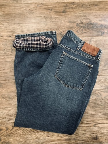Eddie Bauer Flannel Lined Jeans Mens 