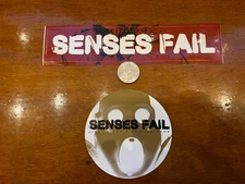 Senses Fail Bumper Sticker ( Lot of 2 )-7.5x2Fire Rock +Free flag sticker