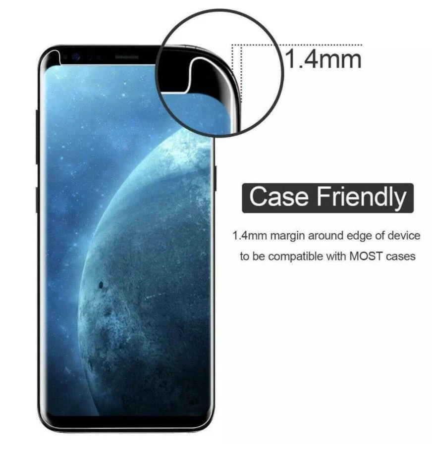 Paquete de 2 protectores de pantalla de vidrio templado para Samsung Galaxy S7 S9 S8 Plus Note 8 9 Foto 3 de 4