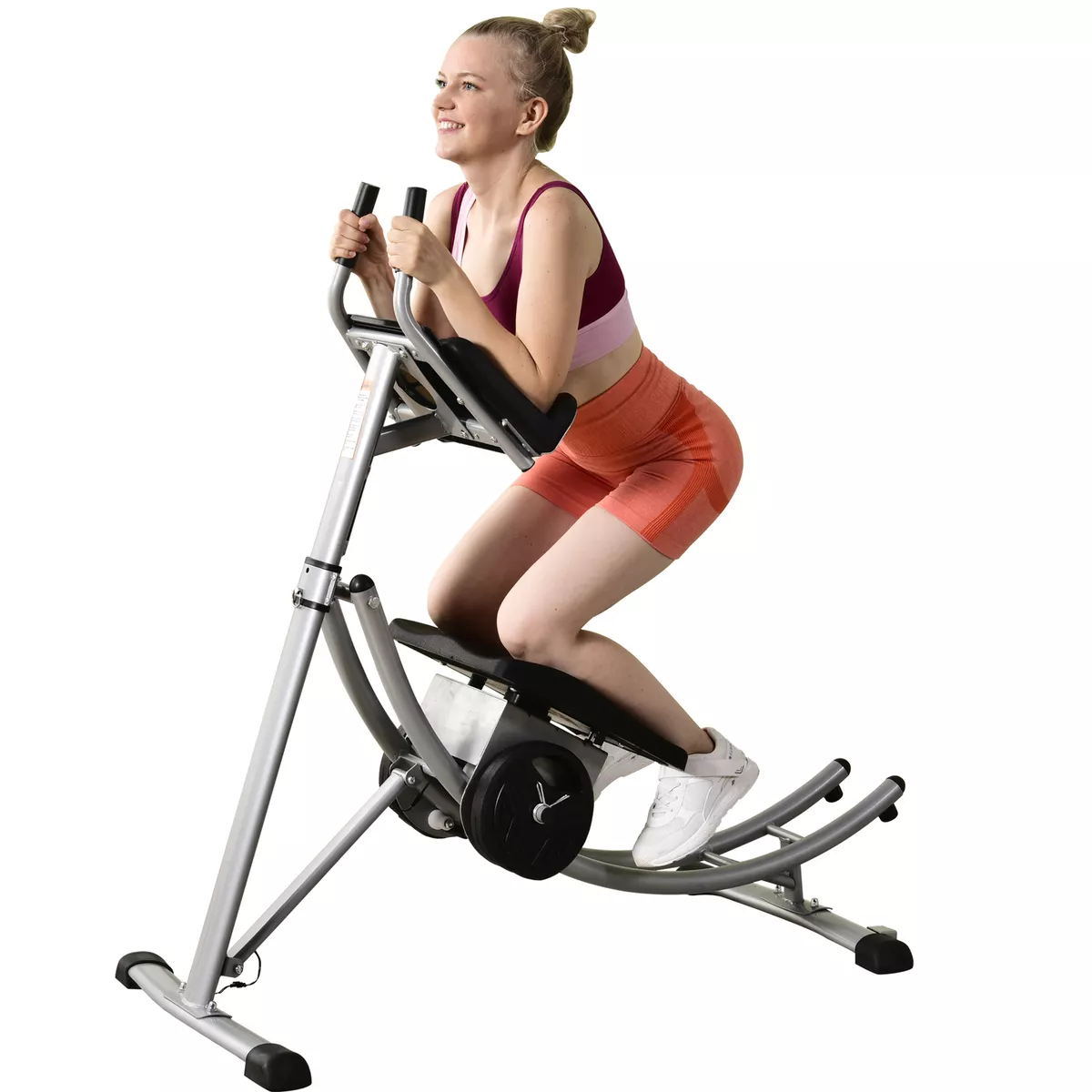 440LBS Deluxe Ab Machine Folding Abdominal Crunch Coaster Max