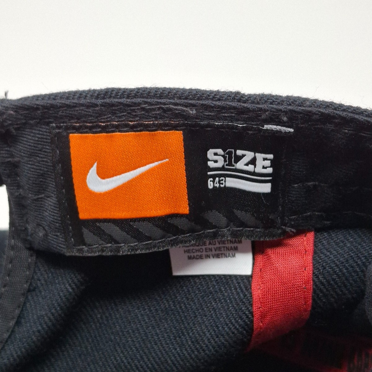 Nike Penny Flight Hat Cap Snapback Black Red Logo Wool Blend