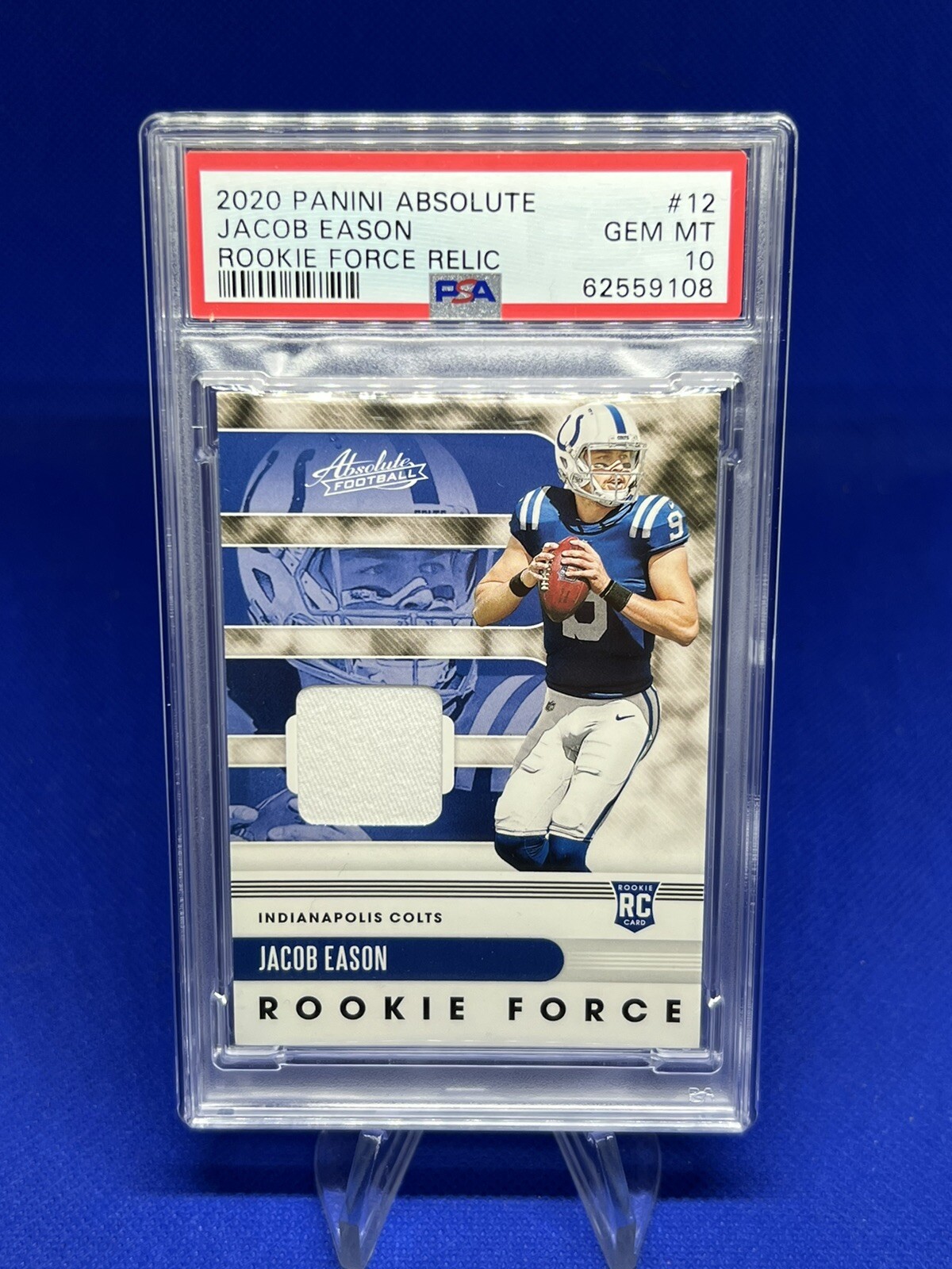 Jacob Eason Panini Absolute Rookie Force Relics #12 Base