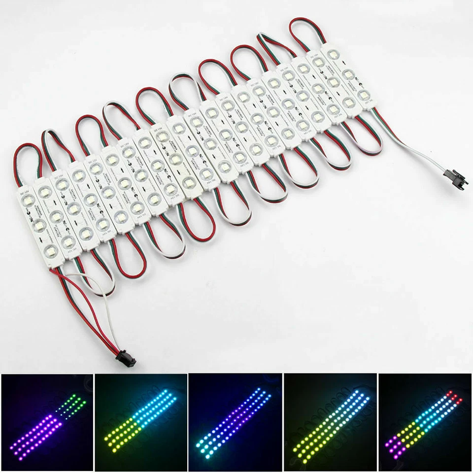 20x WS2811 IC3LED RGB5050 Dream Colour IP65 LED Modules Pixel Addressable DC12V  - Image 3 of 4