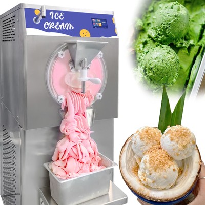 Wixkix 13Gal/H Commercial Hard Serve Ice Cream Machine with Sprayer Fast Cooling