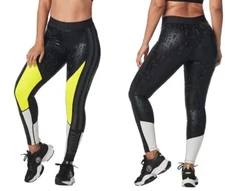 Zumba Color Blocked Ankle Leggings - Z1B01353 - XS