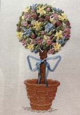 Floral Topiary Kit Craft True Colors Ribbon Embroidery Floral SRK0008 Sealed