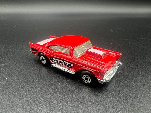 Matchbox Vintage 57 Chevy No 4 Red Cherry Bom Superfast Lesney England Bad Hood - Picture 2 of 4