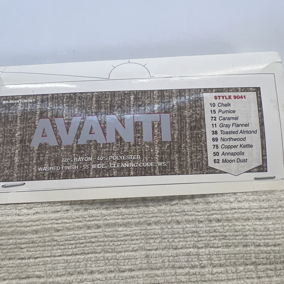 Benartex Home Avanti 9 fabric sample 18” x 12 1/2” Style 9041 Rayon & Polyester - Image 3 of 4