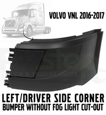 VOLVO VNL SEMI 2016-17 STYLE BUMPER CORNER LEFT SIDE WITHOUT FOG LIGHT CUT-OUT