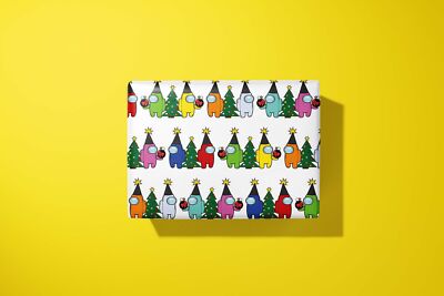 Among Us Weihnachtsverpackungspapier - handgefertigt - Gamer-Geschenke