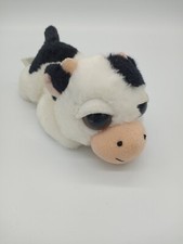 7" Aurora Flopsie Big Brown Eyed Cow Beanbag Plush Stuffed Animal Toy GUC
