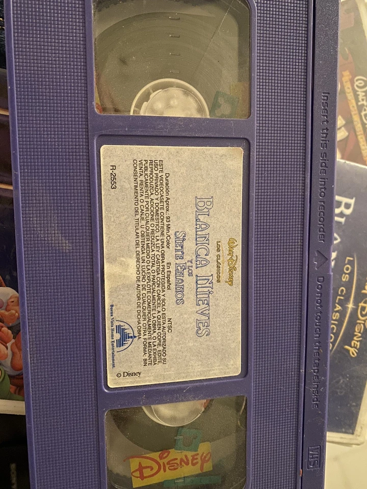 Disney Snow White & Seven Dwarfs Blanca Nieves VHS Spanish - Image 3 of 4