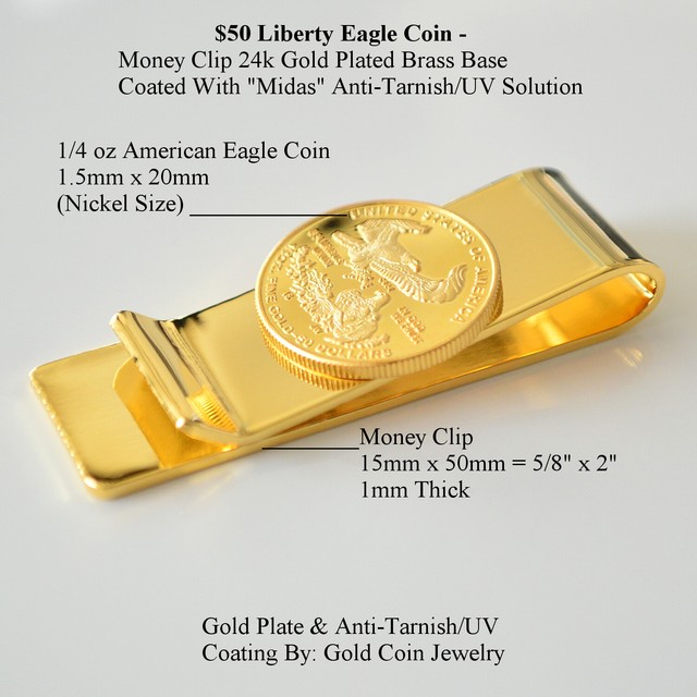Cash Clip Money Clips Australian Perth Coin Gold Plated Mens 24k