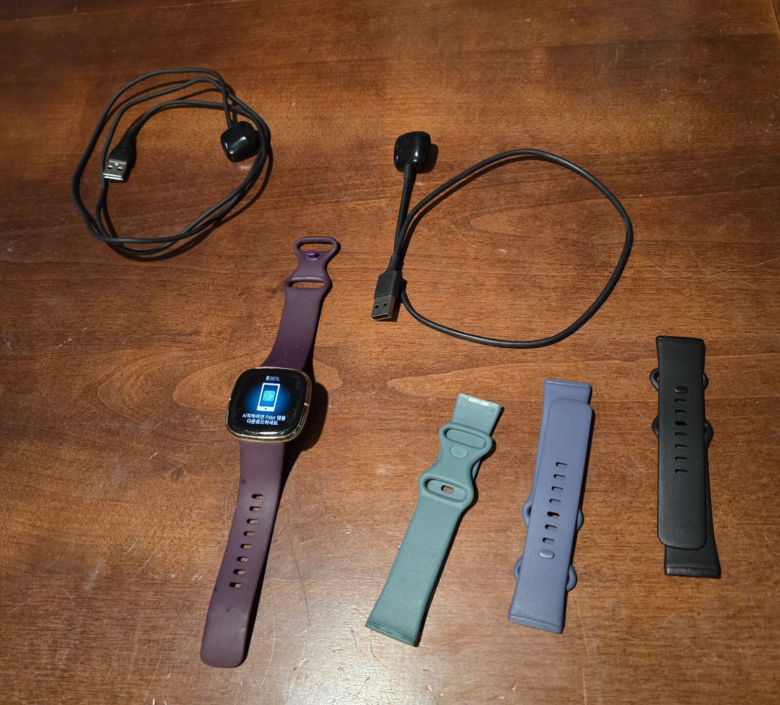 Fitbit Sense FB512 Advanced Health Fitness Tracker Smartwatch Purple + 3 Bands-image