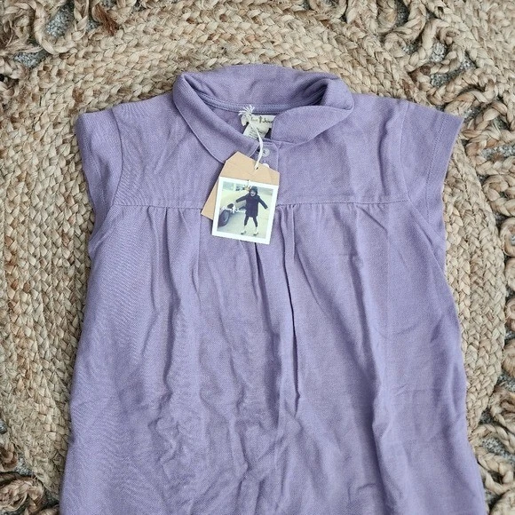 Olive Juice Cotton Polo Shirt Dress Lavender Dust Little Girl XL NWT - Image 2 of 4