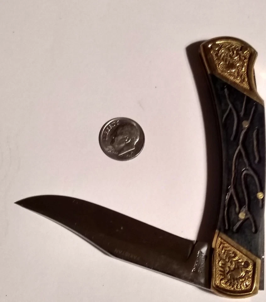 Bear Hunter Worm Groove Collectors 4 " Stainless w/Embossed Brass * SALE * - Image 2 of 4