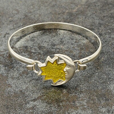 Sterling Silver 925 LeStage Sun & Moon Convertible Charms Bracelet 6 1/2''