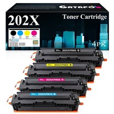 4-Pack HP 202X CF500X Toner Black Cyan Yellow Magenta for MFP M254 M281
