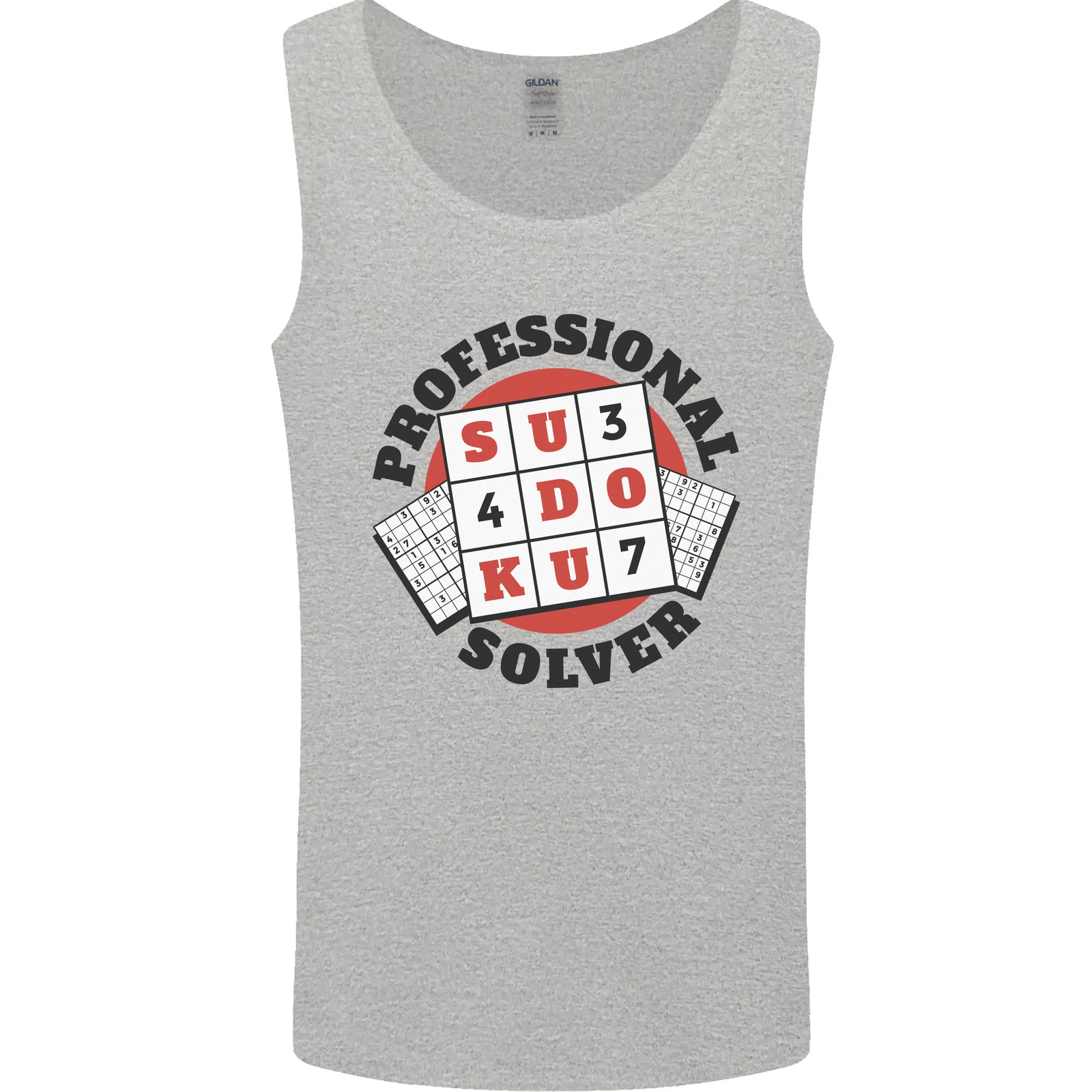Professional Sudoku Solver Funny Mens Vest Tank Top
