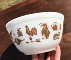 Pyrex Early American Nesting Mixing Bowl 402 1.5 Quart Vintage