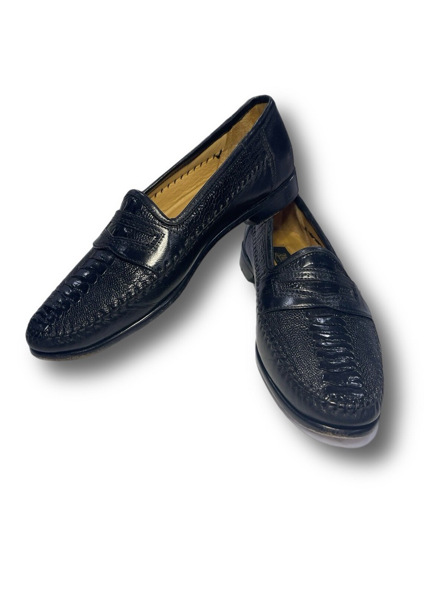 NEW  Zelli Italia Roma Calfskin Mens Black Leather Loafers & Slip Ons Penny Sz 9 Zelli Italia Roma Calfskin Mens Black Loafers & Slip Ons  main image 3