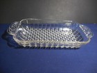  Anchor Hocking Pressed Glass 7"  AHC199 Hobnail & Rays Relish Dish Tray — photo 2