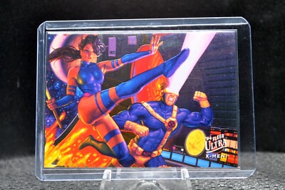 1994 Fleer Ultra X-Men Psylocke vs. Cyclops Card #2 of 9 Limited Edition Subset