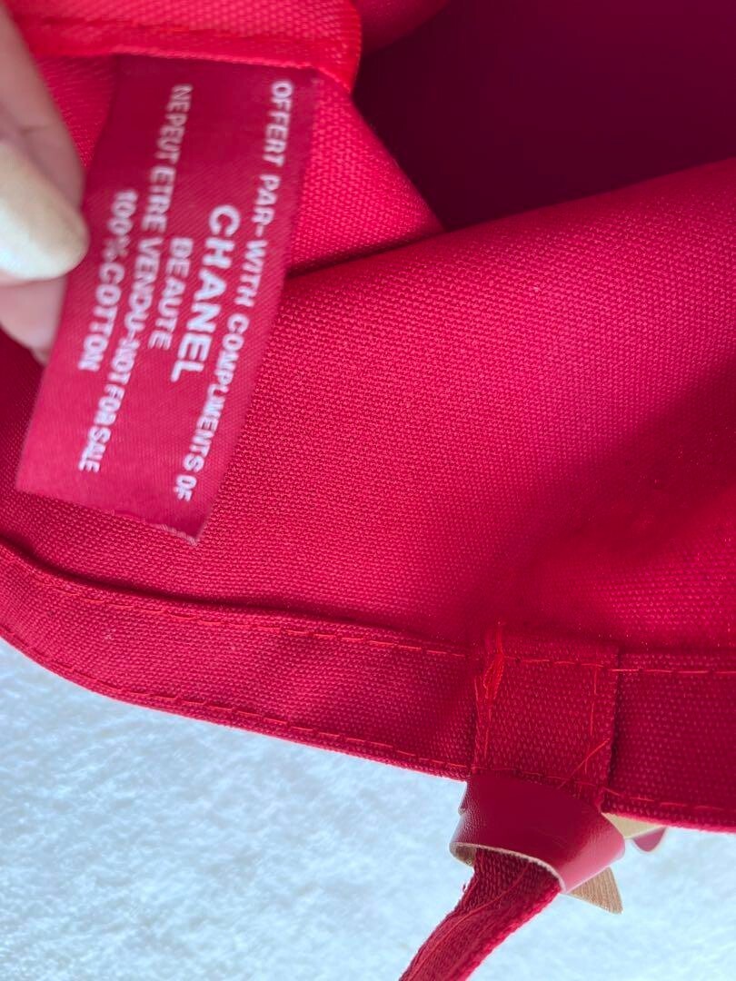 CHANEL N°1 Tote Bag Cotton Red Camellia Novelty Japan | eBay