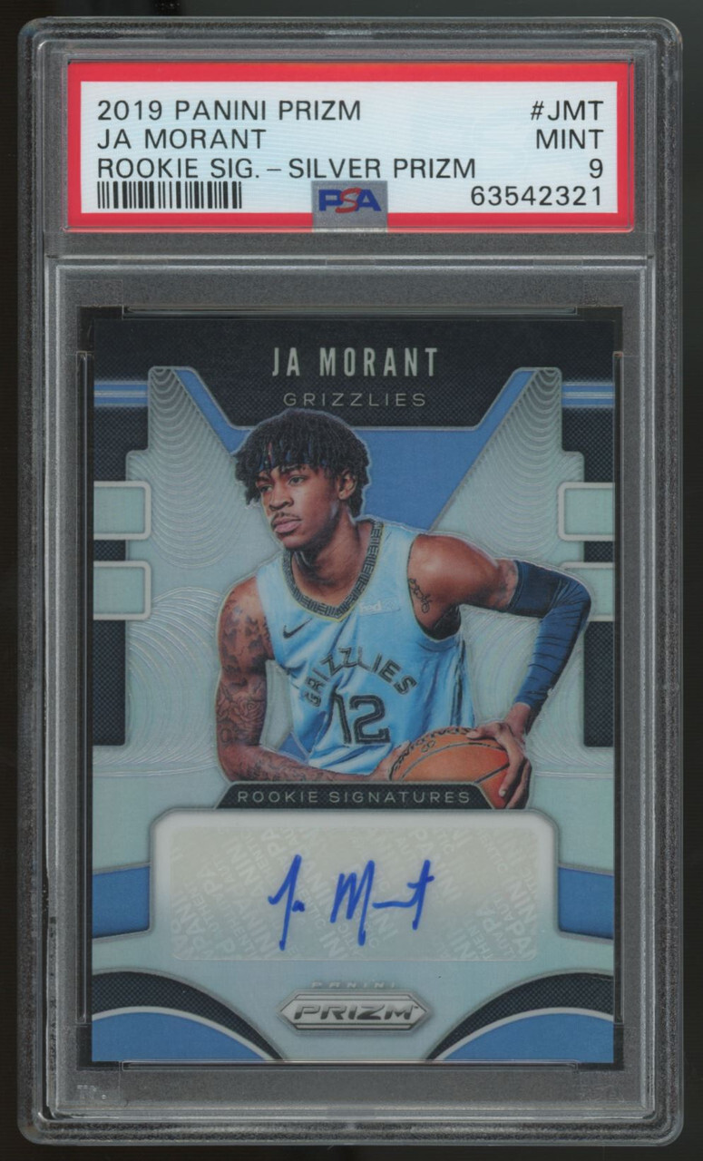 2019-20 Prizm Ja Morant Rookie Signatures RC Auto Silver #RS-JMT PSA 9