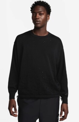 Nike Sportswear Tech Pack Herren Langarm Pullover FN2612-010 Schwarz Größe L