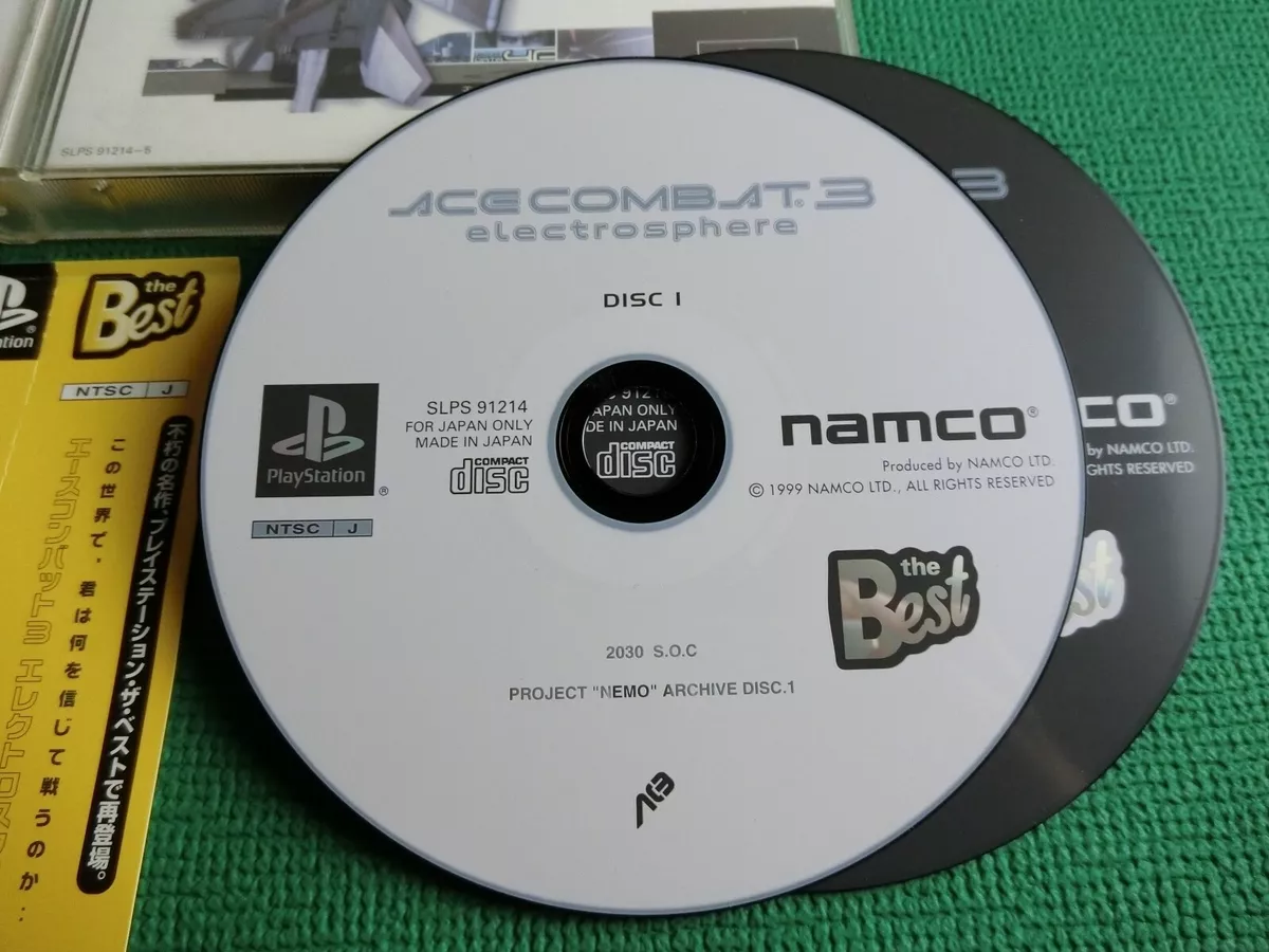 PS1 ACE COMBAT 3 Electrosphere (No Manual) Obi Japan Import
