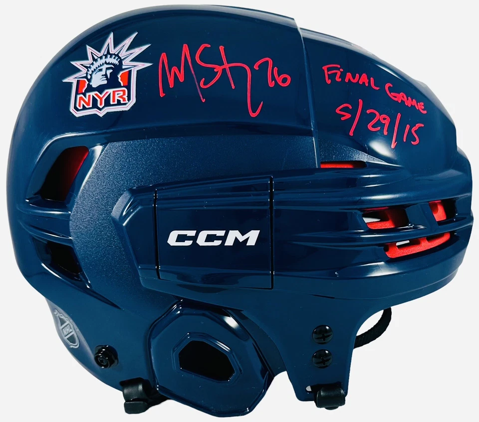 Martin St. Louis Signed New York Rangers Full-Size Helmet Final Game Beckett COA - Image 2 of 4