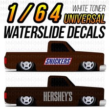 1/64 Scale HERSHEY'S SNICKERS White Toner Universal WaterSlide Decals for Hot