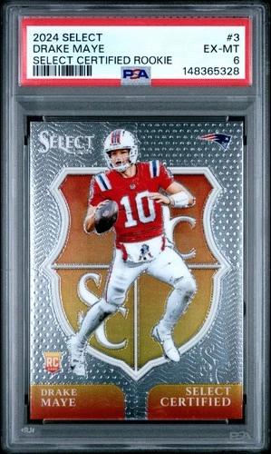 2024 PANINI SELECT SELECT CERT ROOKIES #3 DRAKE MAYE PSA 6