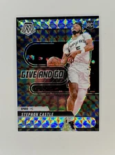 Stephon Castle 2024-25 Panini Mosaic PRIZM Give And Go #6 RC Spurs
