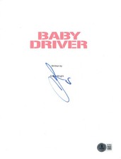 ANSEL ELGORT SIGNED AUTOGRAPH BABY DRIVER FULL SCRIPT BECKETT BAS