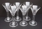 6 Blenko  Royal Leerdham Colonial Williamsburg  Teardrop Wine Glasses 6 3/8"