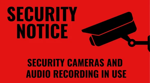 CCTV Recording No Trespassing Smile You're On Camera Self Adhesive Vinyl Sticker
