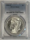 1884-O Morgan Silver $1 Dollar Coin PCGS MS 62