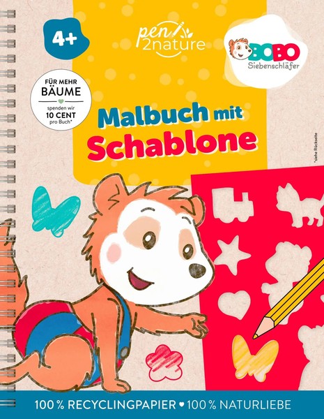 Bobo SiebenschläFer Malbuch Mit Schablone | Pen2Nature | Deutsch | Taschenbuch-image