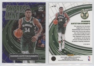 2022-23 Panini Donruss Optic Express Lane Purple Prizm Giannis Antetokounmpo #10