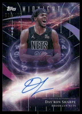 2025-26 Topps Midnight Day'ron Sharpe Stroke of Midnight Auto Twilight #/199