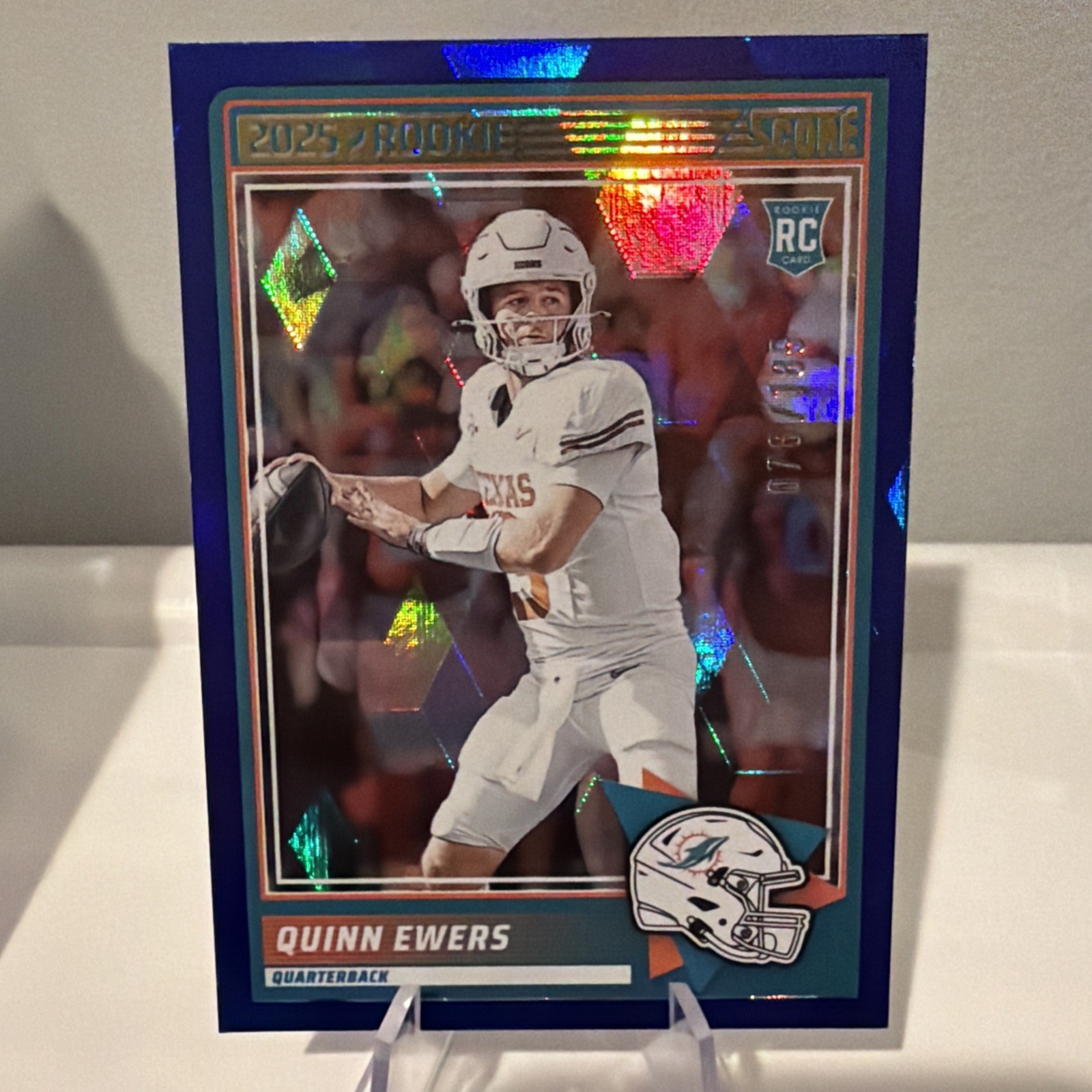 2025 Score - Rookies Quinn Ewers #75 Blue Cubic /185 (RC) SSP Dolphins QB