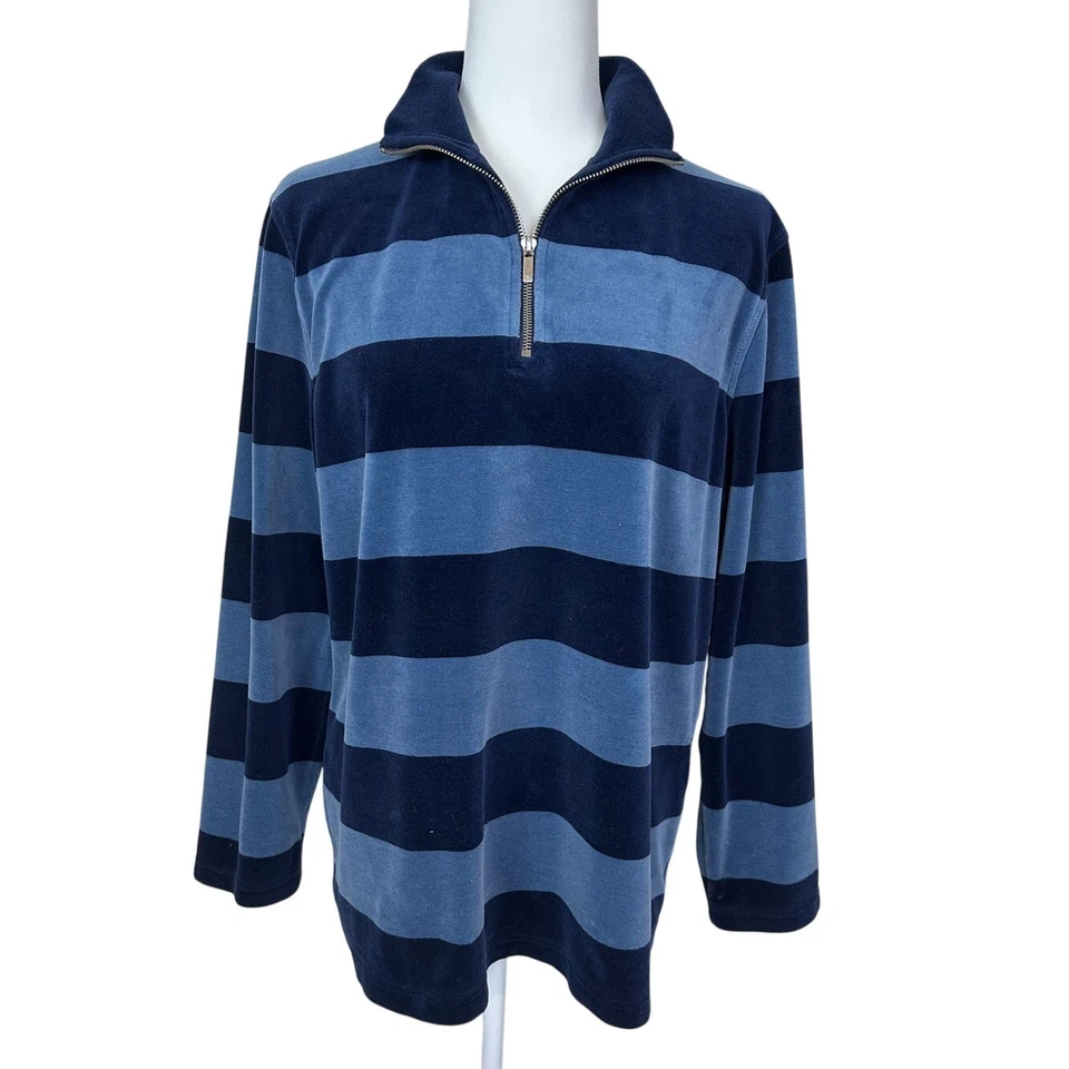 复古 Ralph Lauren 女式高级 Velore 1/4 拉链套衫毛衣 L 码 — 第 2/4 张图片