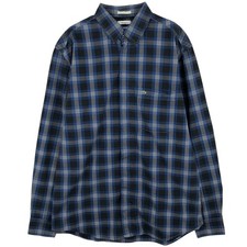 Vintage Lacoste long-sleeved cotton check shirt, size M French design
