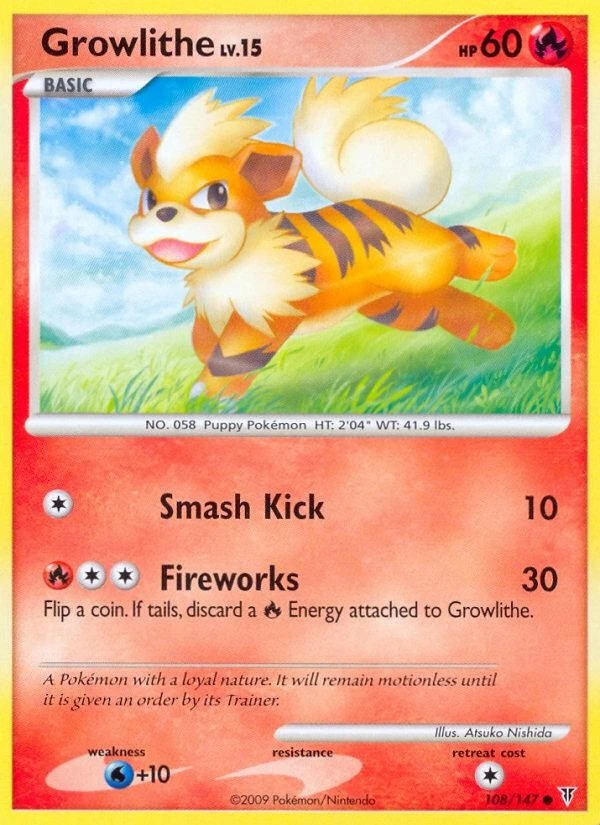 Pokemon Growlithe (108/176) Vainqueurs Suprêmes LP