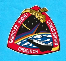 NASA SPACE SHUTTLE ISS 4" WIDE ADHESIVE STICKER DECAL - STS-48 - X16