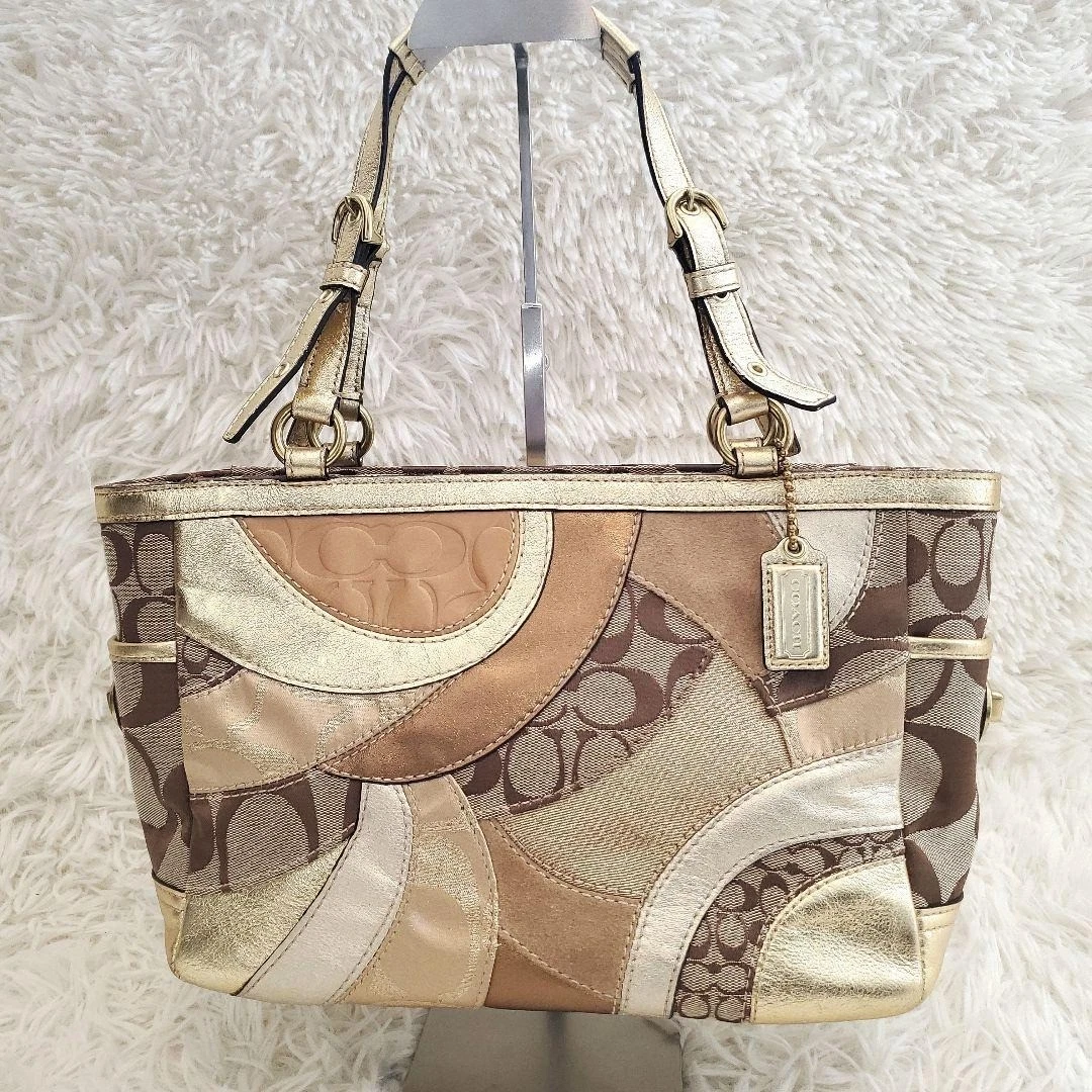 Coach Patchwork Zip Suede Exterior Bags & Handbags for Women for